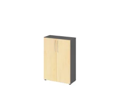 Aktenschrank 80 x 114,4 cm Graphit/ Ahorn