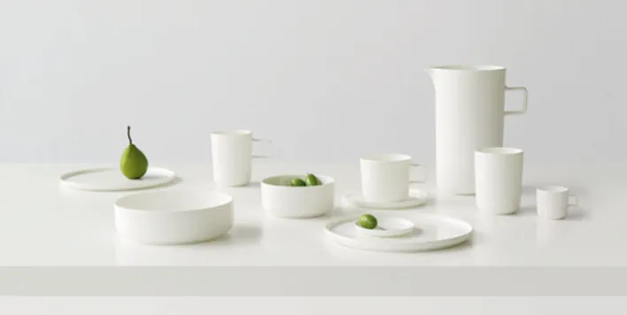ASA Kaffeetasse OCO mit Untertasse 6er Set Weiß Keramik