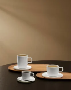 ASA Kaffeetasse OCO mit Untertasse 6er Set Weiß Keramik
