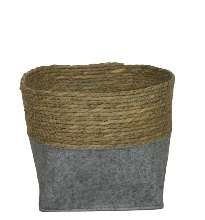 Aufbewahrungskorb Seegras 20 cm grau /braun