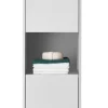 Bad Hochschrank SOLID weiß/ braun