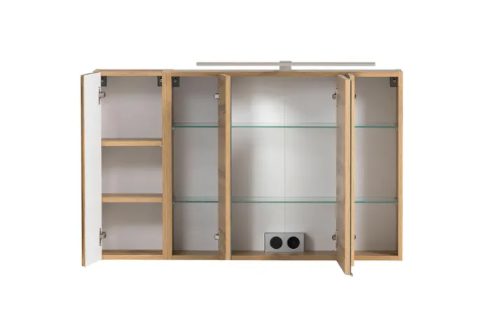 Bad-Spiegelschrank GENT braun MDF-Tür links