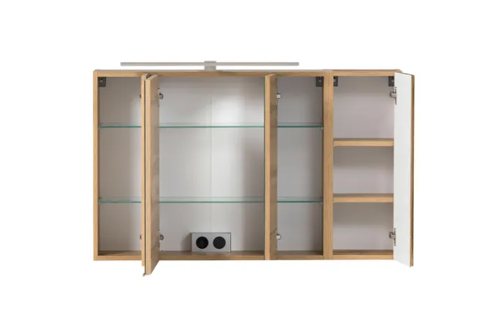 Bad-Spiegelschrank GENT braun MDF-Tür links