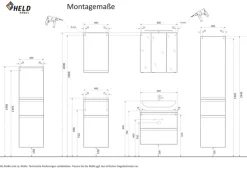 Bad-Waschtisch GENT hellgrau/braun 105cm