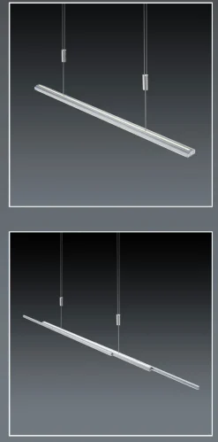 BANKAMP LED Balkenpendel LIGHTLINE II nickelfarbig