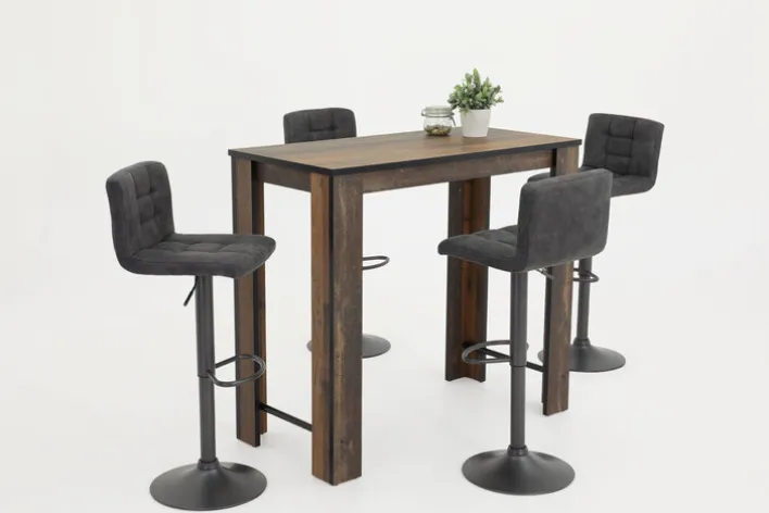 Barhocker AMANDA M 2er Set schwarz