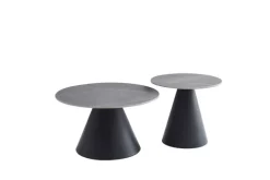 Beistelltisch SUZIE 2er-Set grau/schwarz