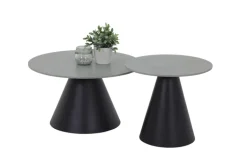 Beistelltisch SUZIE 2er-Set grau/schwarz