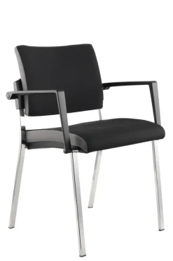 Besucherstuhl 2er Set 59 x 80 x 50 cm schwarz