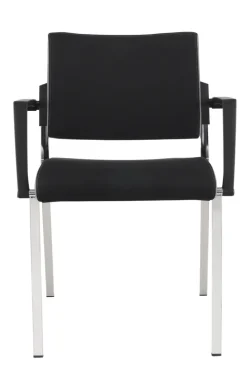 Besucherstuhl 2er Set 59 x 80 x 50 cm schwarz