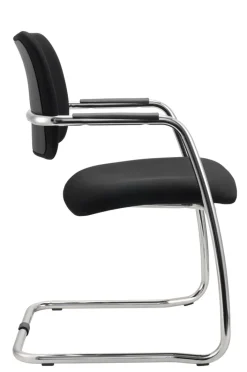 Besucherstuhl 2er Set 56 x 81 x 59 cm schwarz