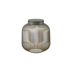 blomus Akku LED Tischlampe Laterne LITO 30 cm granity grey
