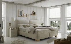 Boxspringbett ALISON 200 x 220 cm beige