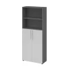 Büroregal 80 cm Graphit/ Grau