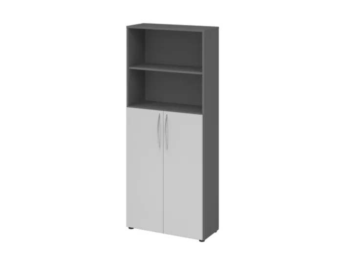 Büroregal 80 cm Graphit/ Grau