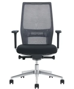 Bürostuhl 62 x 109 x 57 cm schwarz/ alufarben