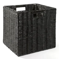 casaNOVA Aufbewahrungskorb faltbar 32 x 28 cm schwarz