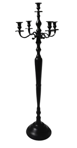 casanova Kerzenständer 5-armig 120 cm Alu schwarz