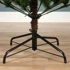 casaNOVA Künstlicher Weihnachtsbaum mit LED-Beleuchtung Kunststoff/Metall 240 x 152 x 152 cm Grün/Schwarz