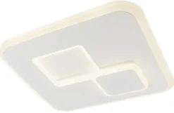 casaNOVA LED Deckenlampe QUAD 45 x 45 cm weiß