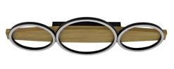 casaNOVA LED Deckenlampe TONDO 70 cm Holz /schwarz