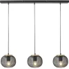 casaNOVA Retrofit Balkenpendel RESI 3-flg schwarz /Holz
