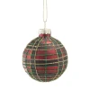 casaNOVA Weihnachtskugel TANNENDUFT & LICHTERGLANZ 6 cm rot /grün