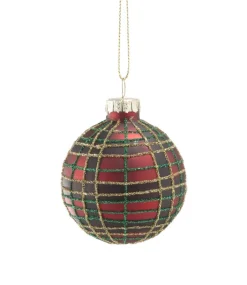 casaNOVA Weihnachtskugel TANNENDUFT & LICHTERGLANZ 6 cm rot /grün