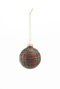 casaNOVA Weihnachtskugel TANNENDUFT & LICHTERGLANZ 6 cm rot /grün
