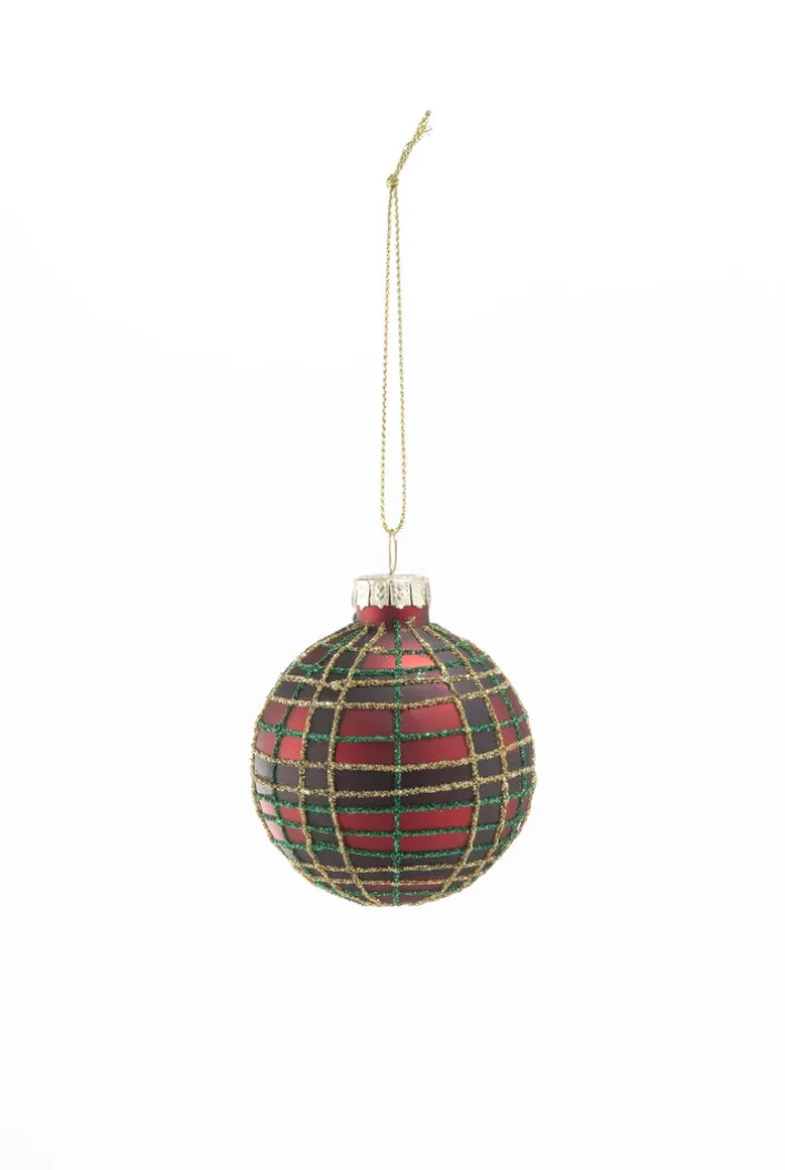 casaNOVA Weihnachtskugel TANNENDUFT & LICHTERGLANZ 6 cm rot /grün
