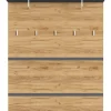 CASAVANTI Garderobenpaneel ALMADA 96 x 147 cm anthrazit /Navara Eiche NB