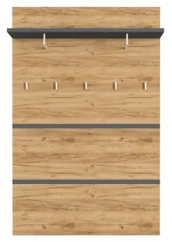 CASAVANTI Garderobenpaneel ALMADA 96 x 147 cm anthrazit /Navara Eiche NB