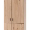 CASAVANTI Garderobenschrank MADRID 75 x 204 cm Balkeneiche Bianco massiv