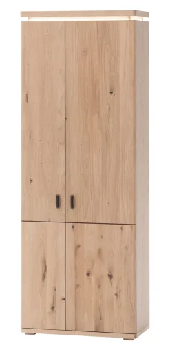 CASAVANTI Garderobenschrank MADRID 75 x 204 cm Balkeneiche Bianco massiv