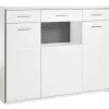 CASAVANTI Highboard TRENTO 154 x 121 cm NB Hochglanz weiß