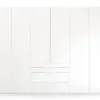 CASAVANTI Kleiderschrank PURISMA Alpinweiß/ Glas Kristallweiß