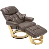 CASAVANTI Sessel mit Hocker CALGARY 2-teilig braun