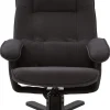 CASAVANTI Sessel mit Hocker 2-teilig grau