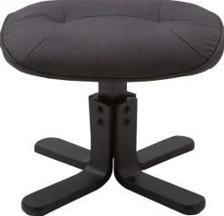 CASAVANTI Sessel mit Hocker 2-teilig grau