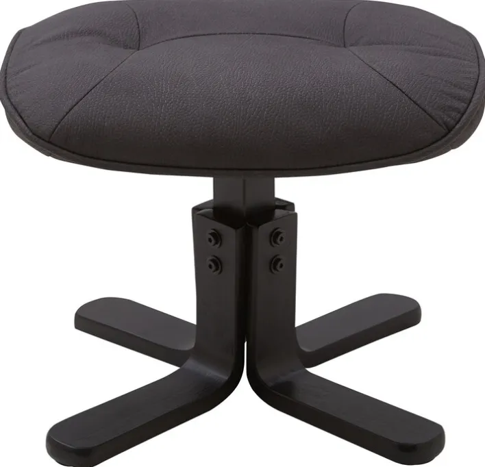 CASAVANTI Sessel mit Hocker 2-teilig grau