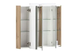 CASAVANTI Spiegelschrank 80 x 71-75 x 16 cm Glas grau