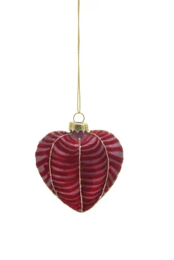 Christbaumhänger RED VELVET HERZ Glas 9 x 9 x 5,2 cm Rot