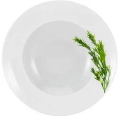 CreaTable Pastateller KRÄUTER ROSMARIN 6er Set weiß