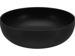 CreaTable Salatschüssel UNO SCHWARZ Steinzeug glasiert rund 28 cm Schwarz