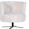 Drehsessel JIM-S Chenille-Bezug beige/schwarz