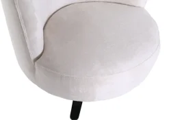 Drehsessel JIM-S Chenille-Bezug beige/schwarz