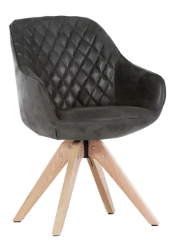 Drehstuhl COOL anthrazit used Optik/Eiche massiv natur lackiert