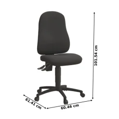 Drehstuhl Stoffbezug Schwarz
