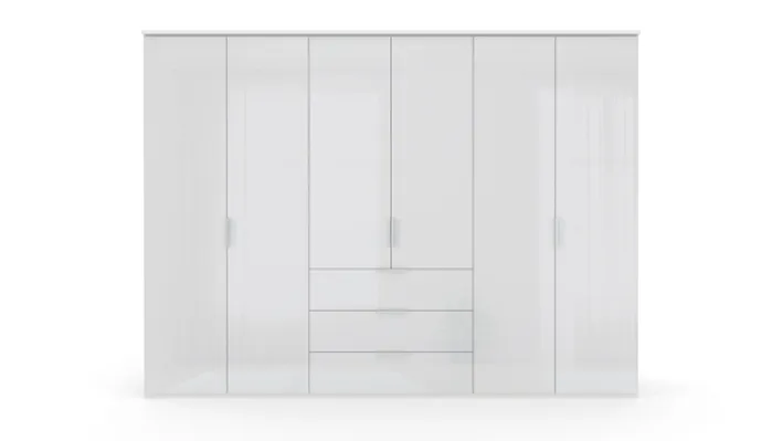 Drehtürenschrank DIOSO 301 x 226 cm weiß