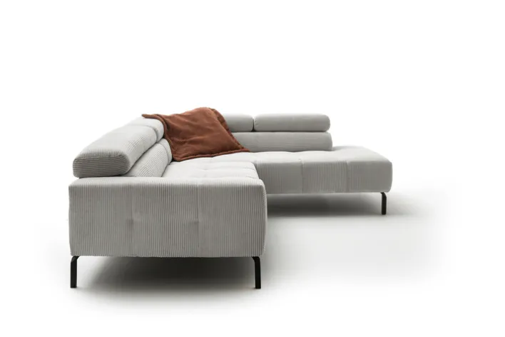 Ecksofa CLEVELAND 273 x 219 cm hellgrau